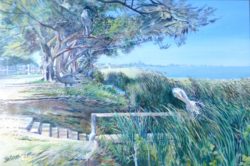 'Life on Liverpool Road, Goolwa', acrylic on canvas, 400 mm x 600mm, SOLD